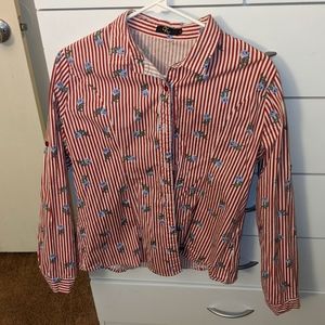 Women shirt with blue flowers